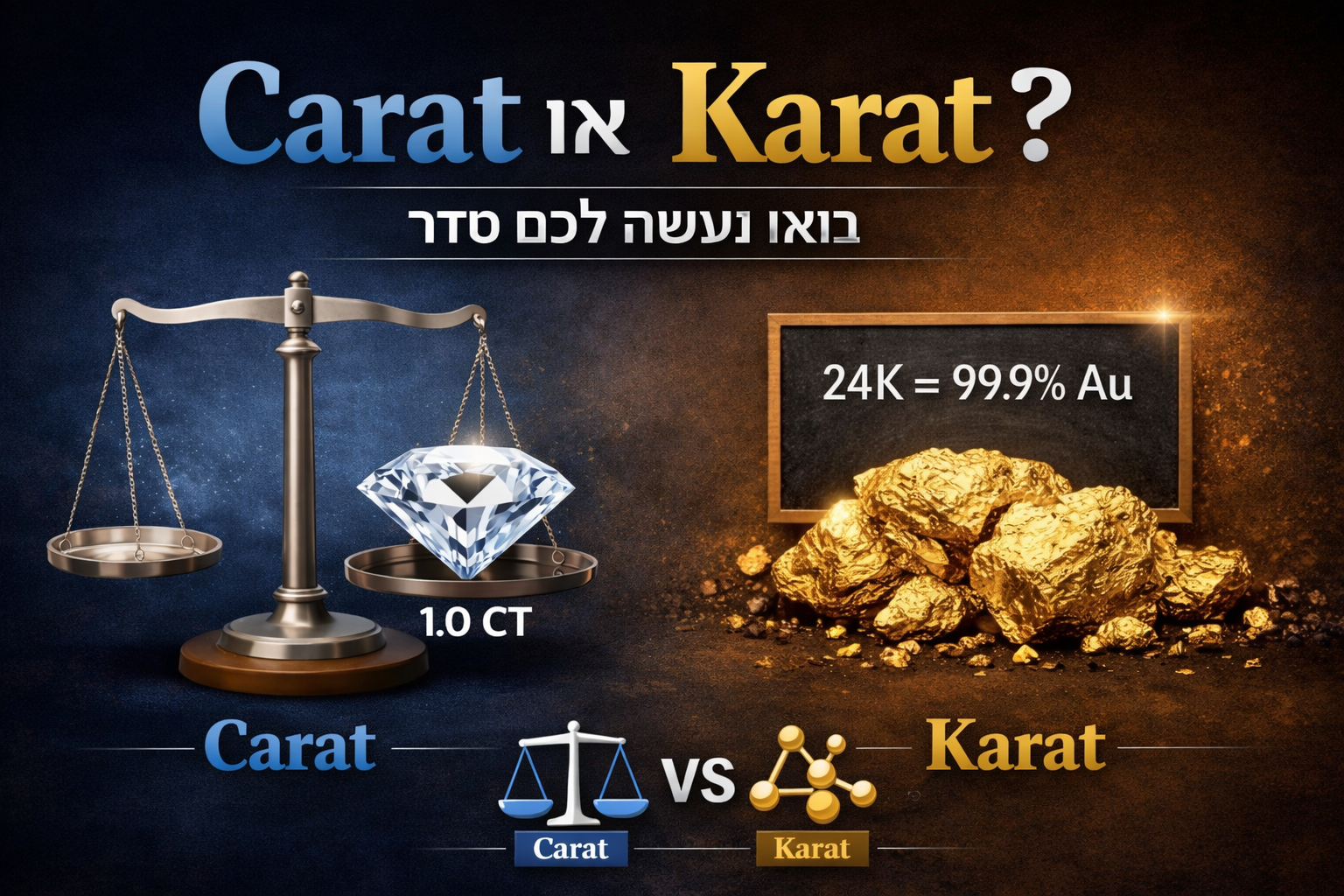 Carat או Karat? בואו נעשה לכם סדר