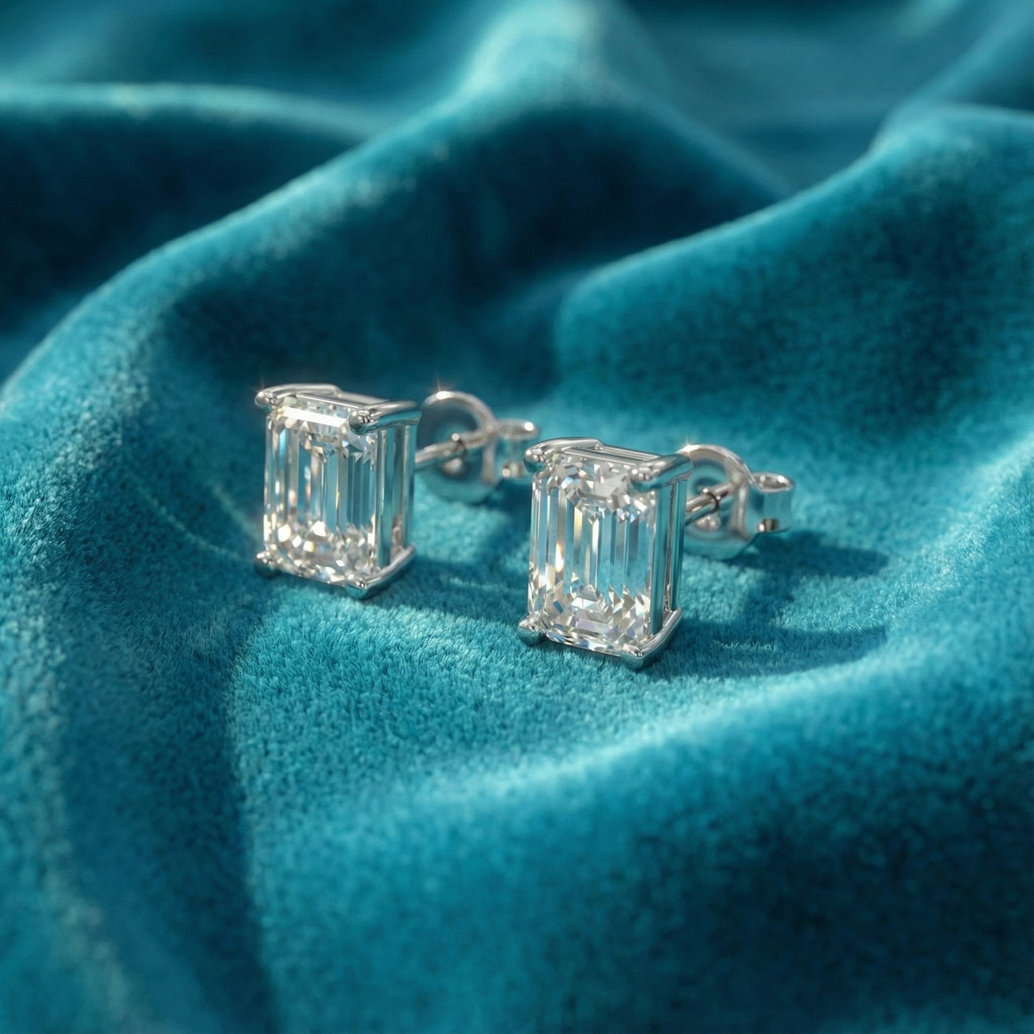 עגילי Emerald Cut