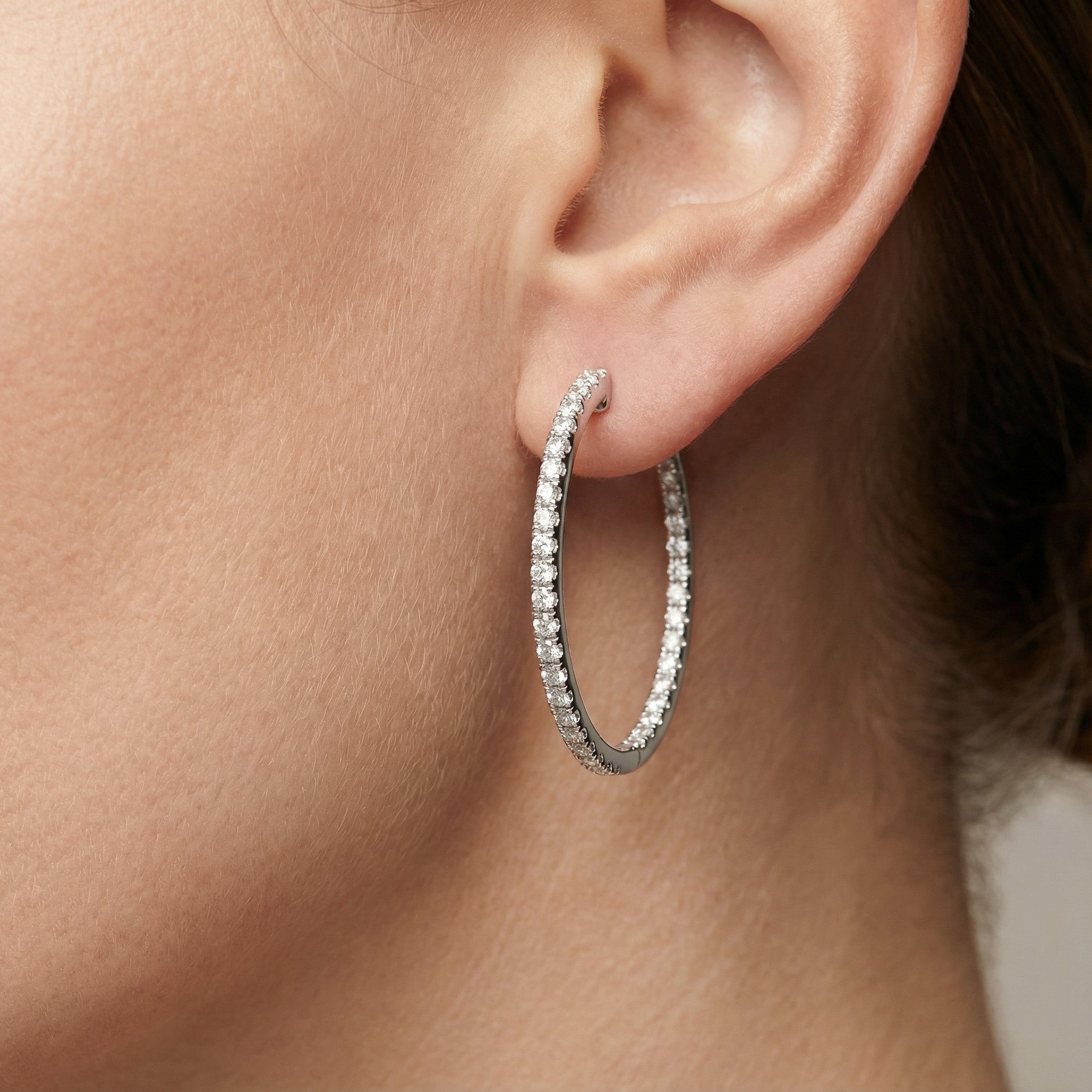 עגילי Hoops 3 ס"מ