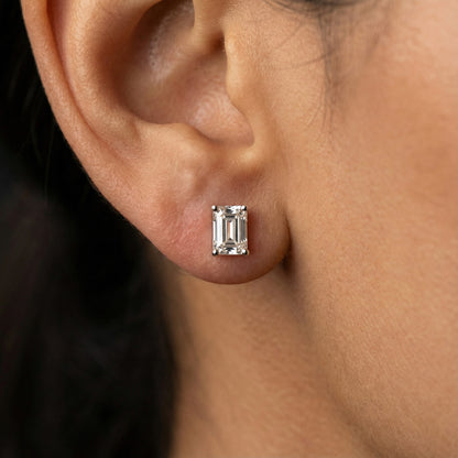 עגילי Emerald Cut
