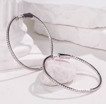 עגילי Hoops 3 ס"מ